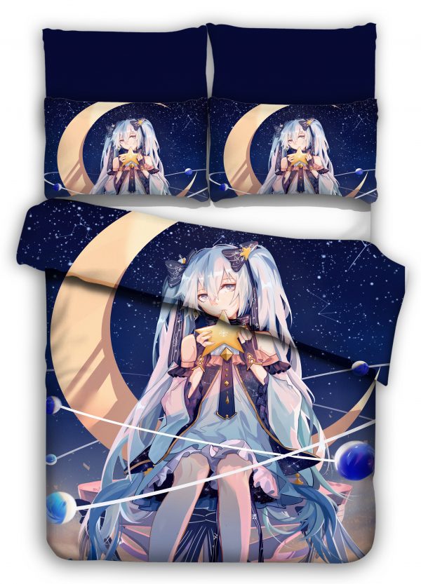 Hatsune Miku 1 Duvet Cover and Pillowcase Set Bedding Set