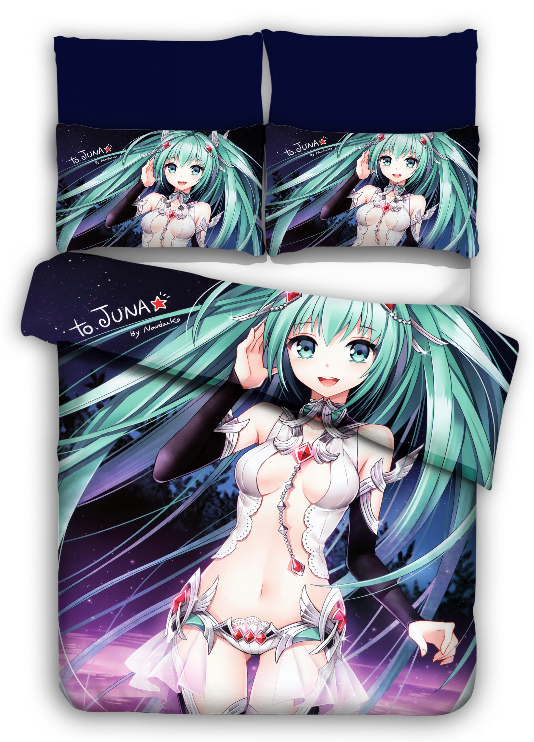 Hatsune Miku 4 Duvet Cover and Pillowcase Set Bedding Set