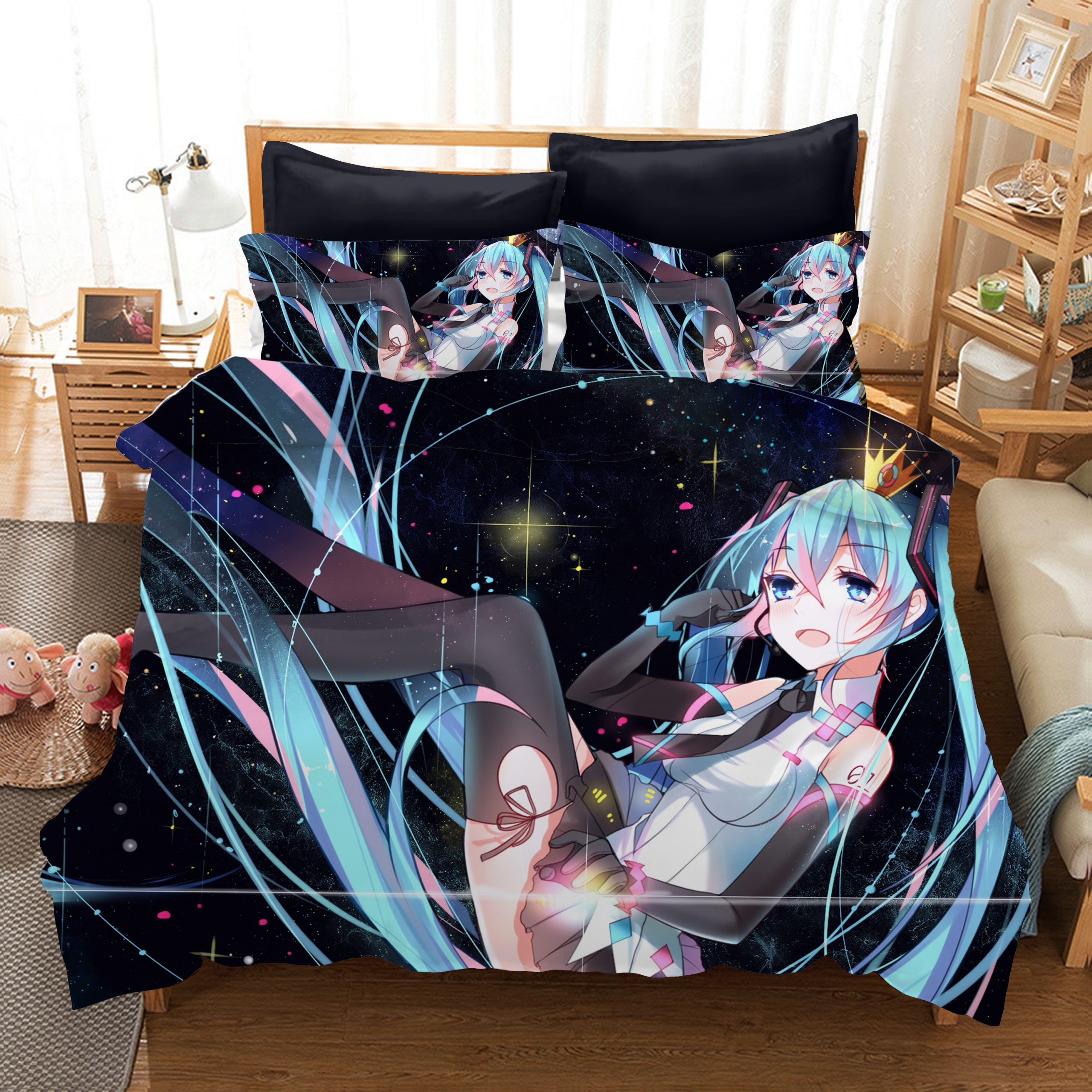 Hatsune Miku 5 Duvet Cover and Pillowcase Set Bedding Set