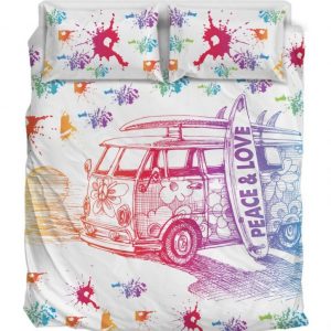 Hippie And Love Duver Duvet Cover and Pillowcase Set Bedding Set