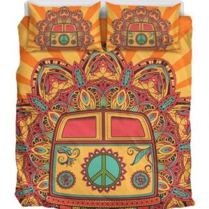 Hippie Bus Duver Duvet Cover and Pillowcase Set Bedding Set 901