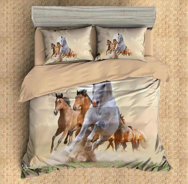 Horses Duvet Cover and Pillowcase Set Bedding Set