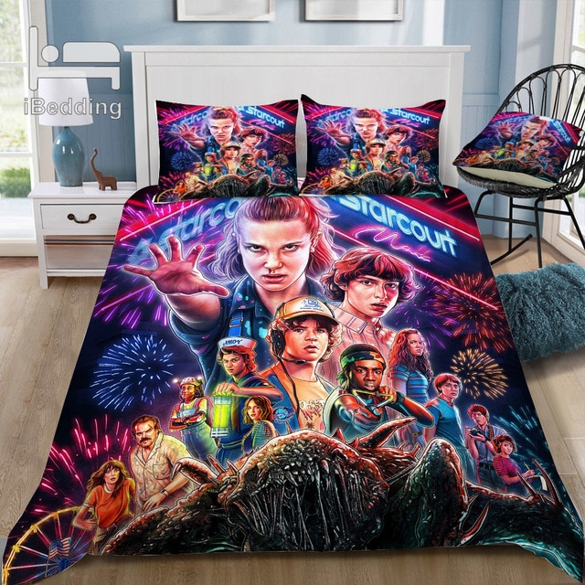 Hot Horror Movie Stranger Things 225 Duvet Cover and Pillowcase Set Bedding Set