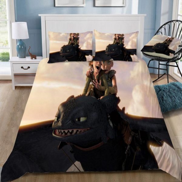 How To Train Your Dragon 12 Duvet Cover and Pillowcase Set Bedding Set