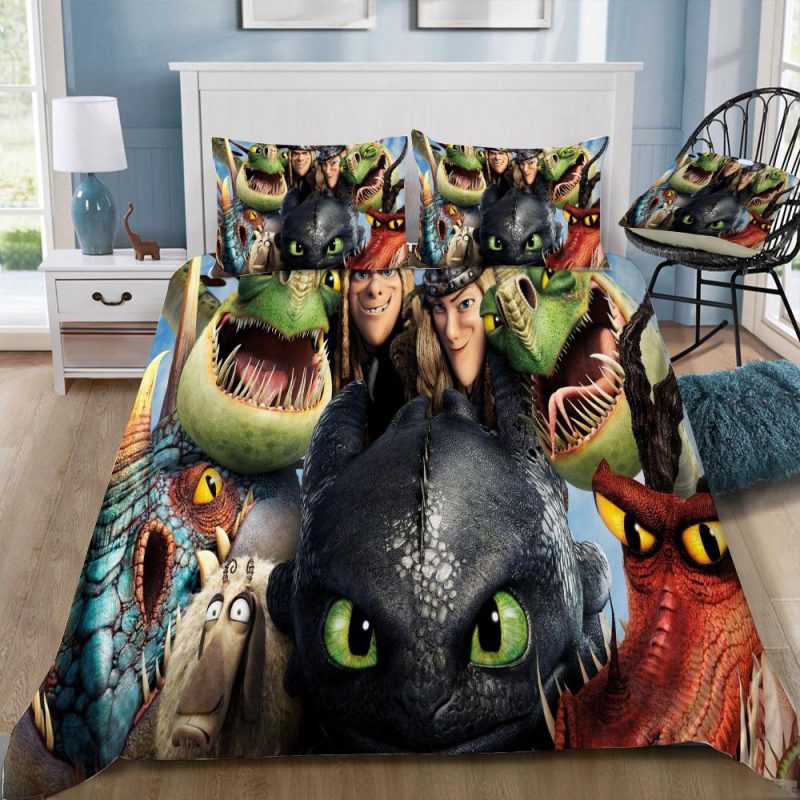 How To Train Your Dragon 16 Duvet Cover and Pillowcase Set Bedding Set