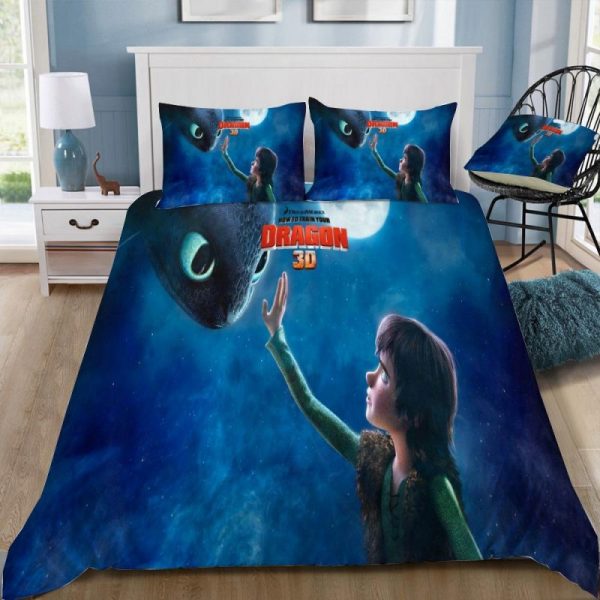 How To Train Your Dragon 17 Duvet Cover and Pillowcase Set Bedding Set