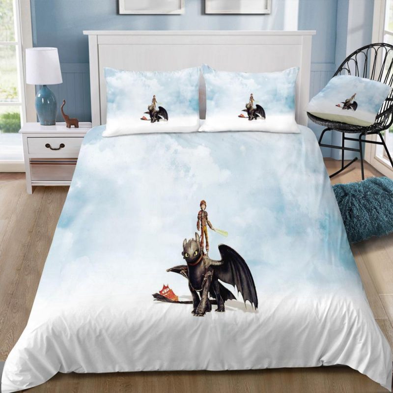 How To Train Your Dragon 19 Duvet Cover and Pillowcase Set Bedding Set