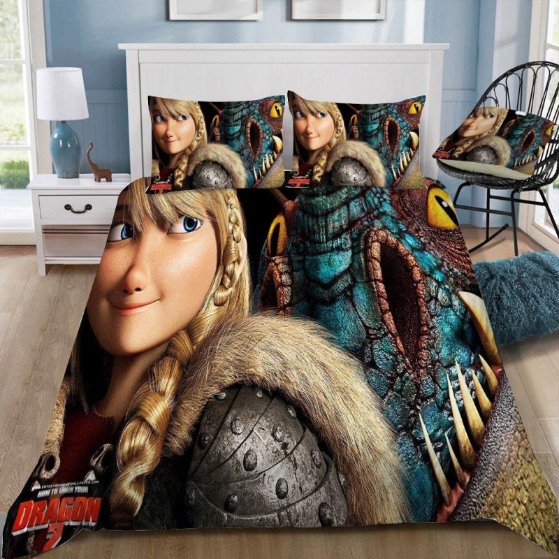 How To Train Your Dragon 20 Duvet Cover and Pillowcase Set Bedding Set