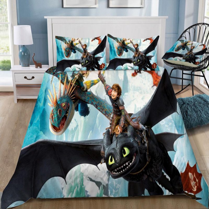 How To Train Your Dragon 23 Duvet Cover and Pillowcase Set Bedding Set