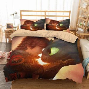 How To Train Your Dragon 3 2 Duvet Cover and Pillowcase Set Bedding Set 457