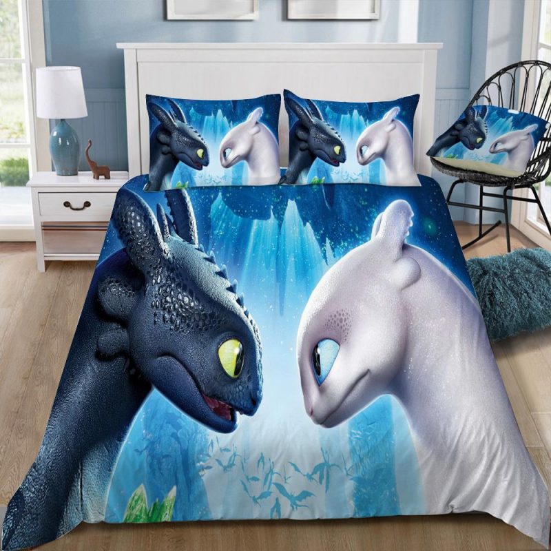 How To Train Your Dragon 3 3 Duvet Cover and Pillowcase Set Bedding Set