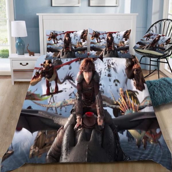 How To Train Your Dragon 3 Duvet Cover and Pillowcase Set Bedding Set 316