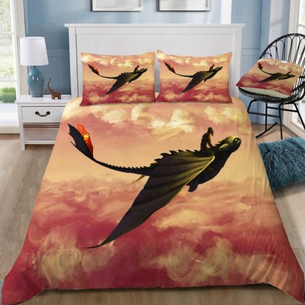 How To Train Your Dragon 3 Duvet Cover and Pillowcase Set Bedding Set 318