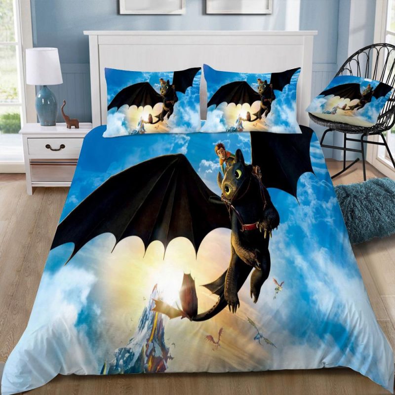 How To Train Your Dragon 3 Duvet Cover and Pillowcase Set Bedding Set 320