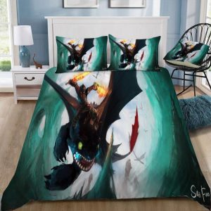 How To Train Your Dragon 3 Duvet Cover and Pillowcase Set Bedding Set 321