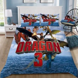 How To Train Your Dragon 3 Duvet Cover and Pillowcase Set Bedding Set 347