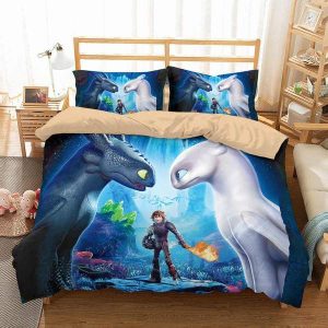 How To Train Your Dragon 3 Duvet Cover and Pillowcase Set Bedding Set 645