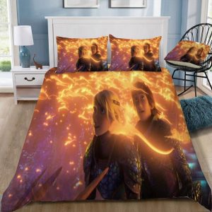 How To Train Your Dragon 3 The Hiden World 10 Duvet Cover and Pillowcase Set Bedding Set