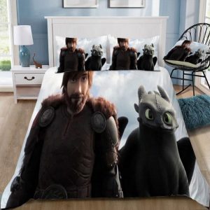 How To Train Your Dragon 3 The Hiden World 11 Duvet Cover and Pillowcase Set Bedding Set