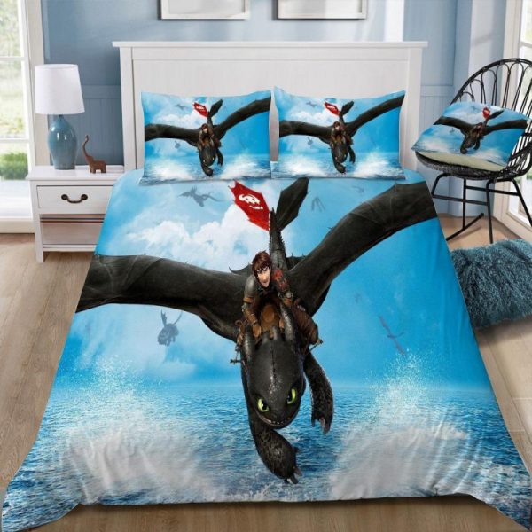 How To Train Your Dragon 3 The Hiden World 13 Duvet Cover and Pillowcase Set Bedding Set