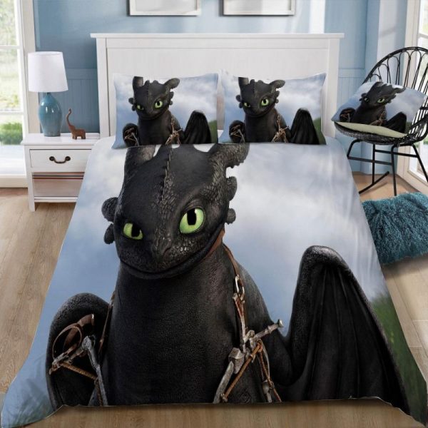 How To Train Your Dragon 3 The Hiden World 14 Duvet Cover and Pillowcase Set Bedding Set