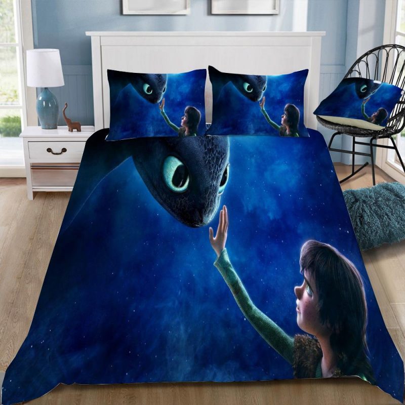 How To Train Your Dragon 3 The Hiden World 17 Duvet Cover and Pillowcase Set Bedding Set