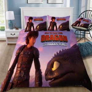 How To Train Your Dragon 3 The Hiden World Duvet Cover and Pillowcase Set Bedding Set 315