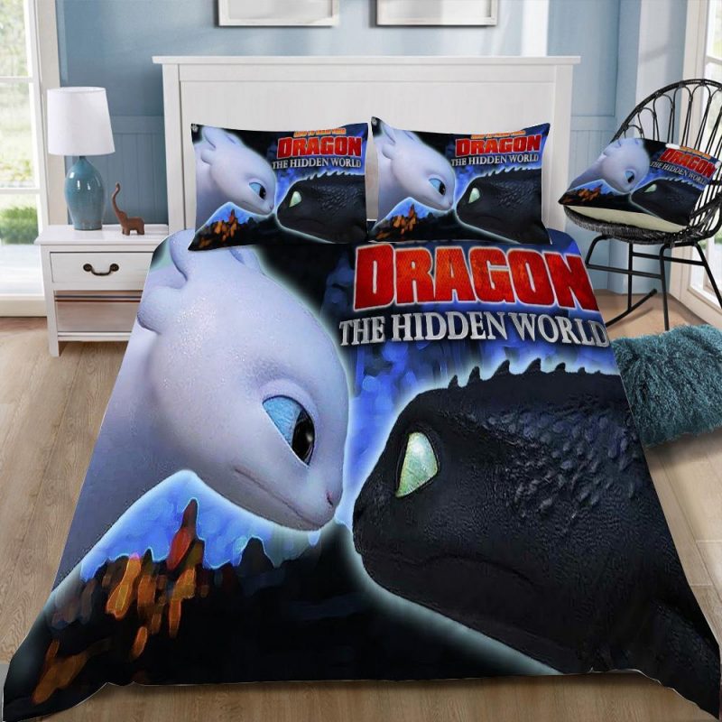 How To Train Your Dragon 3 The Hiden World Duvet Cover and Pillowcase Set Bedding Set 319