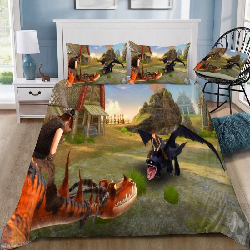 How To Train Your Dragon 43 Duvet Cover and Pillowcase Set Bedding Set