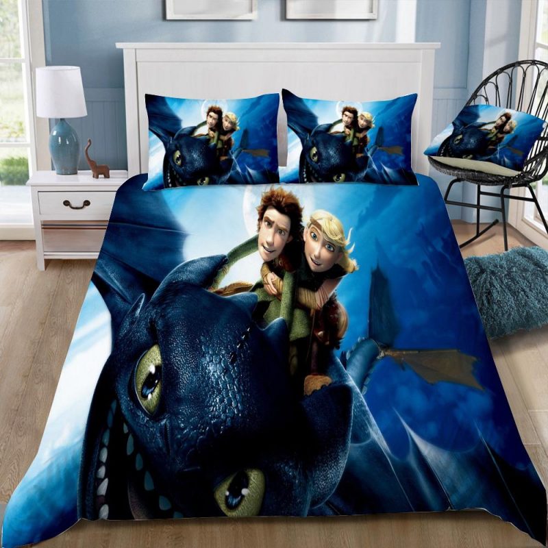 How To Train Your Dragon 44 Duvet Cover and Pillowcase Set Bedding Set