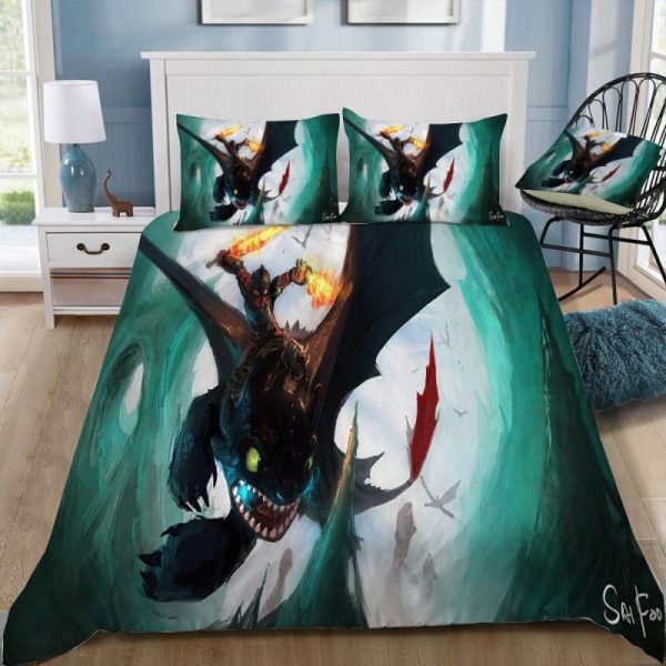 How To Train Your Dragon 6 Duvet Cover and Pillowcase Set Bedding Set