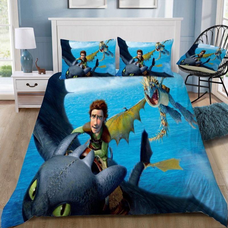 How To Train Your Dragon Duvet Cover and Pillowcase Set Bedding Set 345