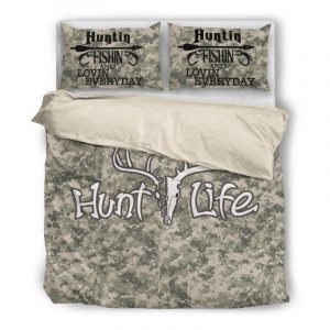 Hunt Life Camo Duvet Cover and Pillowcase Set Bedding Set