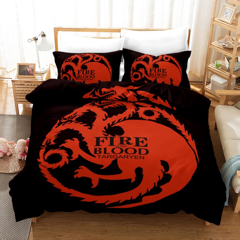 Ice And Fire Duvet Cover and Pillowcase Set Bedding Set