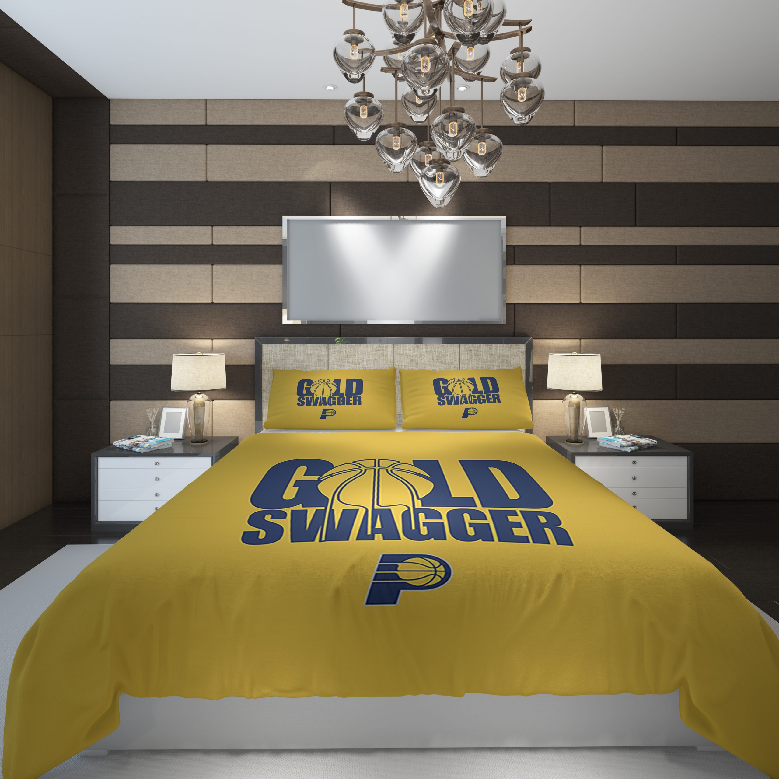 Indiana Pacers 22 NBA Basketball ize Duvet Cover and Pillowcase Set Bedding Set