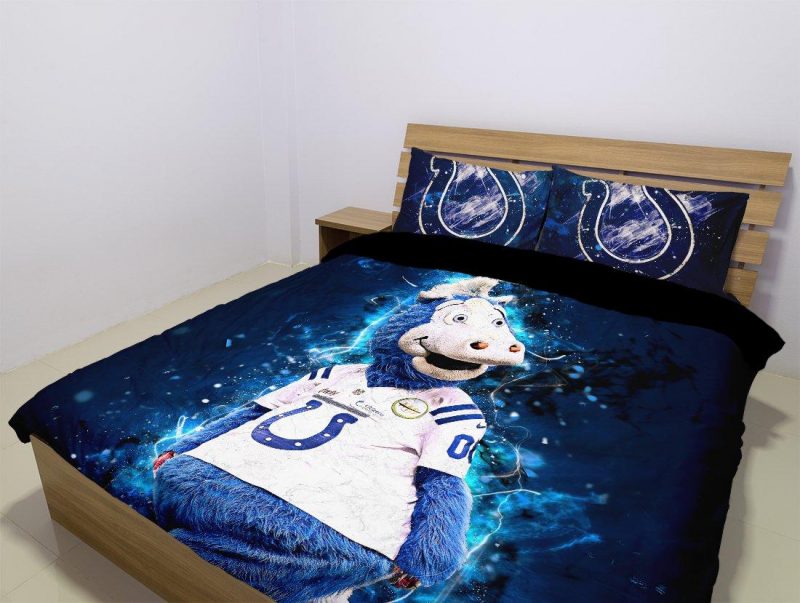 Indianapolis Colts Duvet Cover and Pillowcase Set Bedding Set