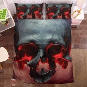 Inside Glow Skull Duvet Cover and Pillowcase Set Bedding Set