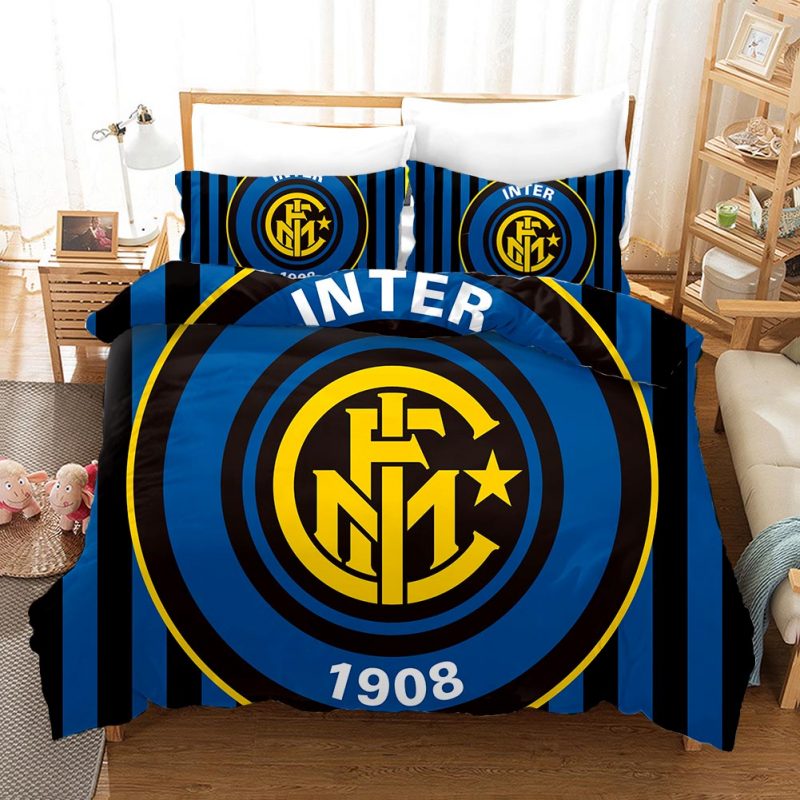 Inter Milan Duvet Cover and Pillowcase Set Bedding Set