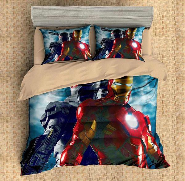 Iron Man Duvet Cover and Pillowcase Set Bedding Set 456