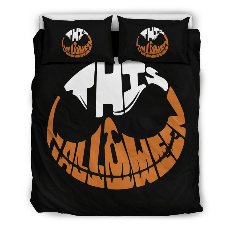 Jack Skellington Halloween 2235 Duvet Cover and Pillowcase Set Bedding Set