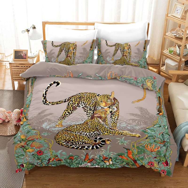 Jaguar Duvet Cover and Pillowcase Set Bedding Set 829