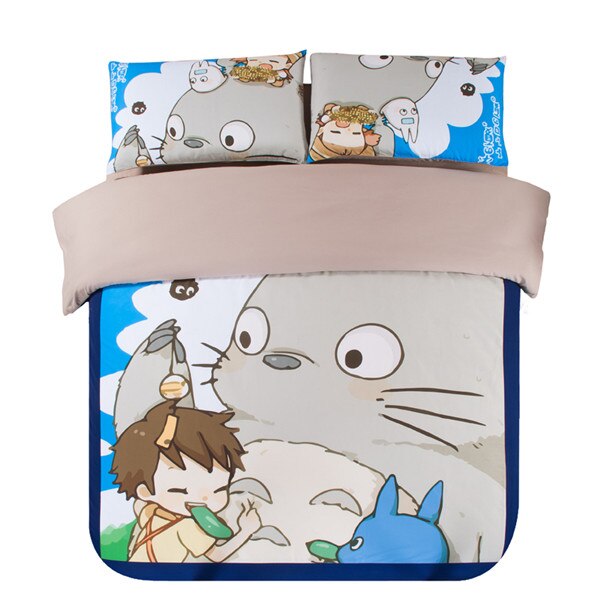 Japan Totoro 222 Duvet Cover and Pillowcase Set Bedding Set