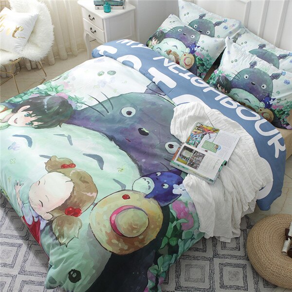 Japan Totoro 225 Duvet Cover and Pillowcase Set Bedding Set