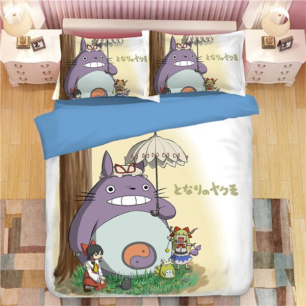 Japan Totoro 227 Duvet Cover and Pillowcase Set Bedding Set