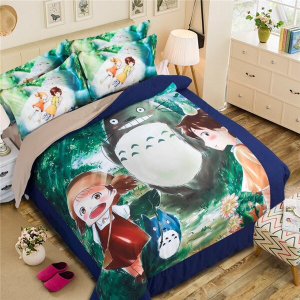 Japan Totoro 228 Duvet Cover and Pillowcase Set Bedding Set