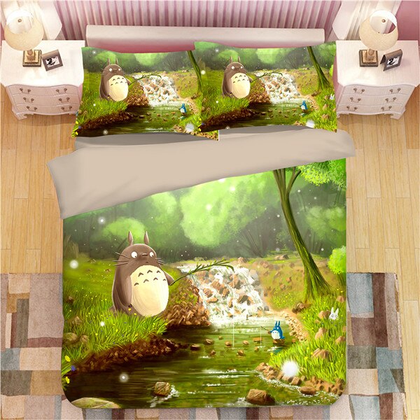 Japan Totoro 235 Duvet Cover and Pillowcase Set Bedding Set