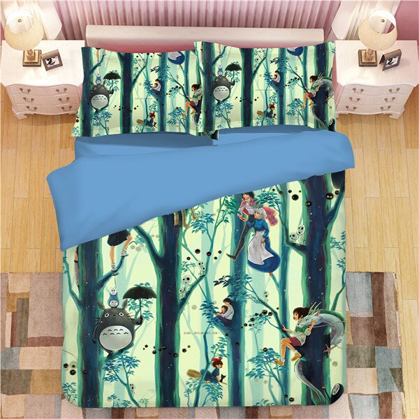 Japan Totoro 238 Duvet Cover and Pillowcase Set Bedding Set