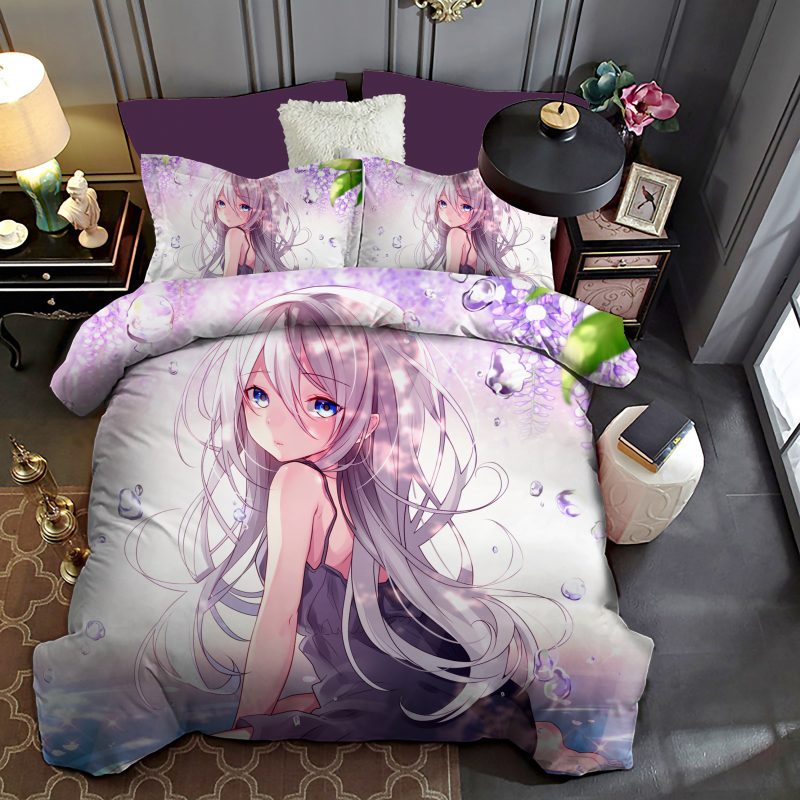 Japanese Cartoon Girl 4 Duvet Cover and Pillowcase Set Bedding Set