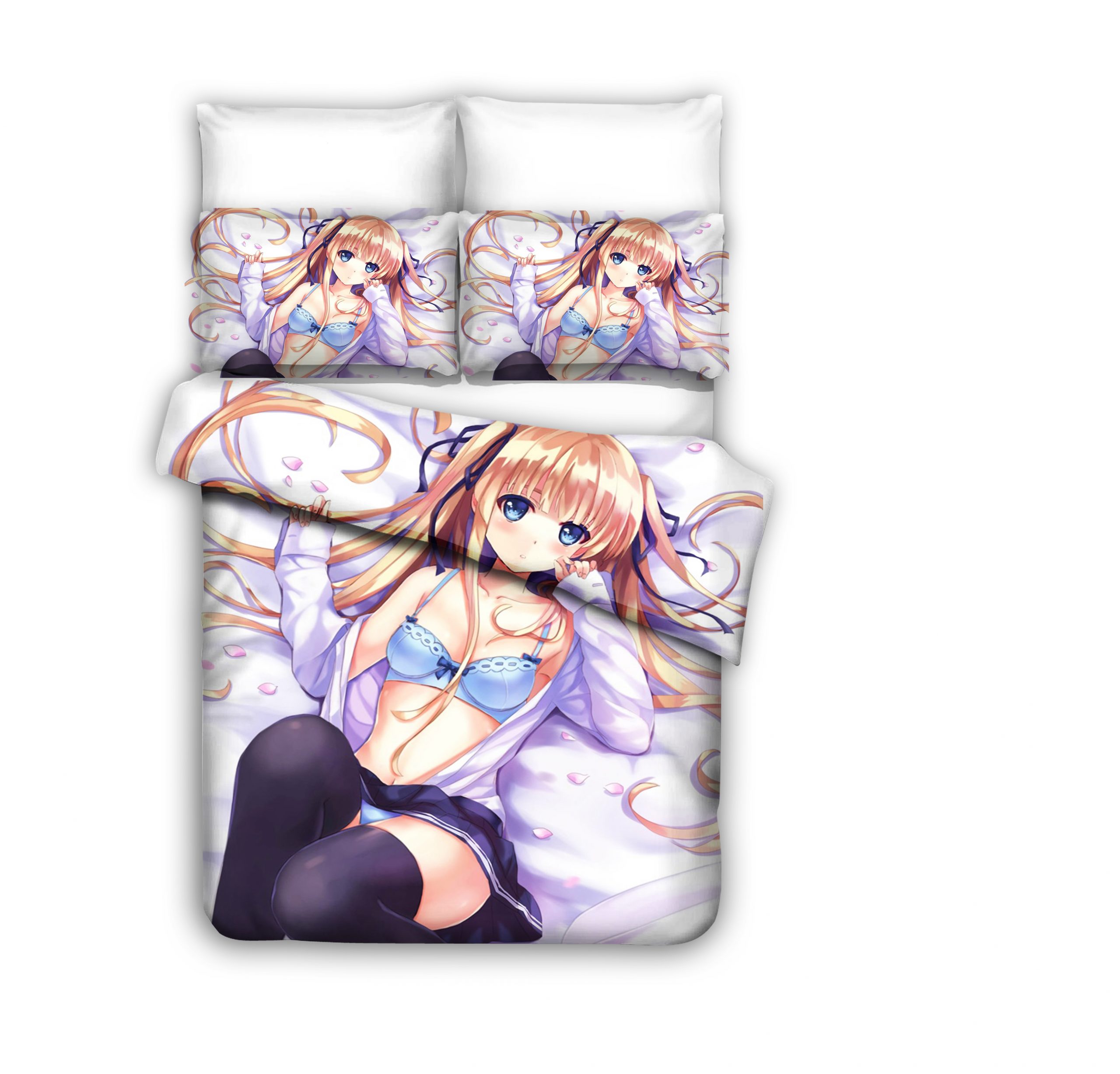 Japanese Cartoon Girl 7 Duvet Cover and Pillowcase Set Bedding Set