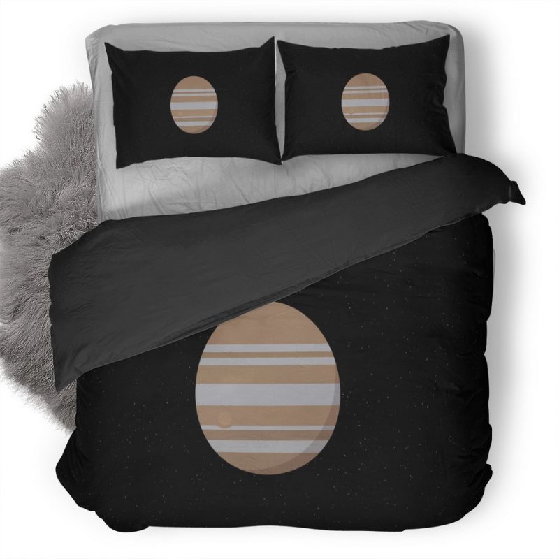 Jupiter Planet Minimalism Yx Duvet Cover and Pillowcase Set Bedding Set